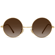 WearMe Pro - New Retro Vintage Lennon Inspired Round Metal Frame Small Circle Sunglasses