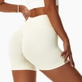 thumbnail image 4 of Gibobby Shorts Yoga Gym Workout Yoga y Fitness Wear Sujetador deportivo a medida transpirable de tela de elastano con su propio logotipo(Beige, L), 4 of 4