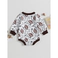 thumbnail image 3 of Barboteuse d'Automne pour Bébés Filles Garçons Manches Longues Col Rond Imprimé Football, 3 of 7