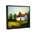 thumbnail image 3 of Stupell Industries Countryside Meadow Cottage Landscape Painting Jet Black Floating Framed Canvas Print Wall Art, Design by Ziwei Li, 3 of 6