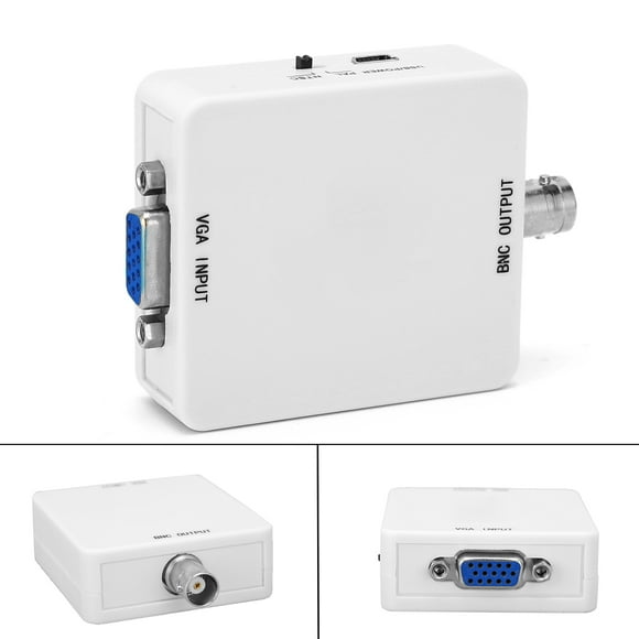 Adaptador de video, Componentes Electrónicos Multifuncidos Vga A Adaptador Bnc Shell de PlásTico para Videoconferencias para TV para Cine en Casa para Computadora