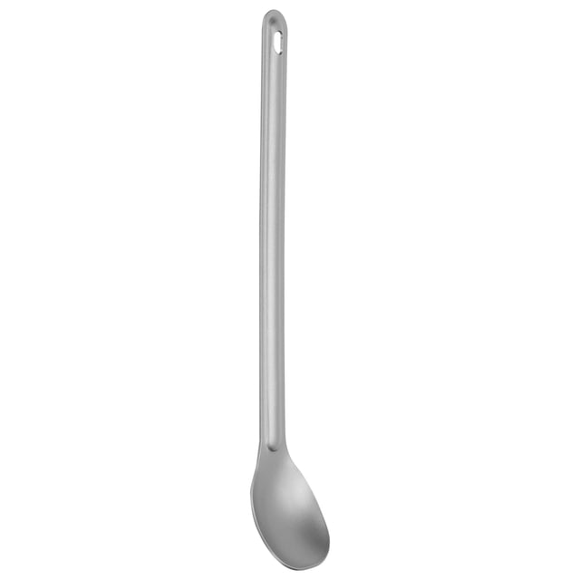 Lightweight Titanium Cutlery Set, Rust Resistant, Durable, Portable, For Outdoor Camping, With Long Handle Design