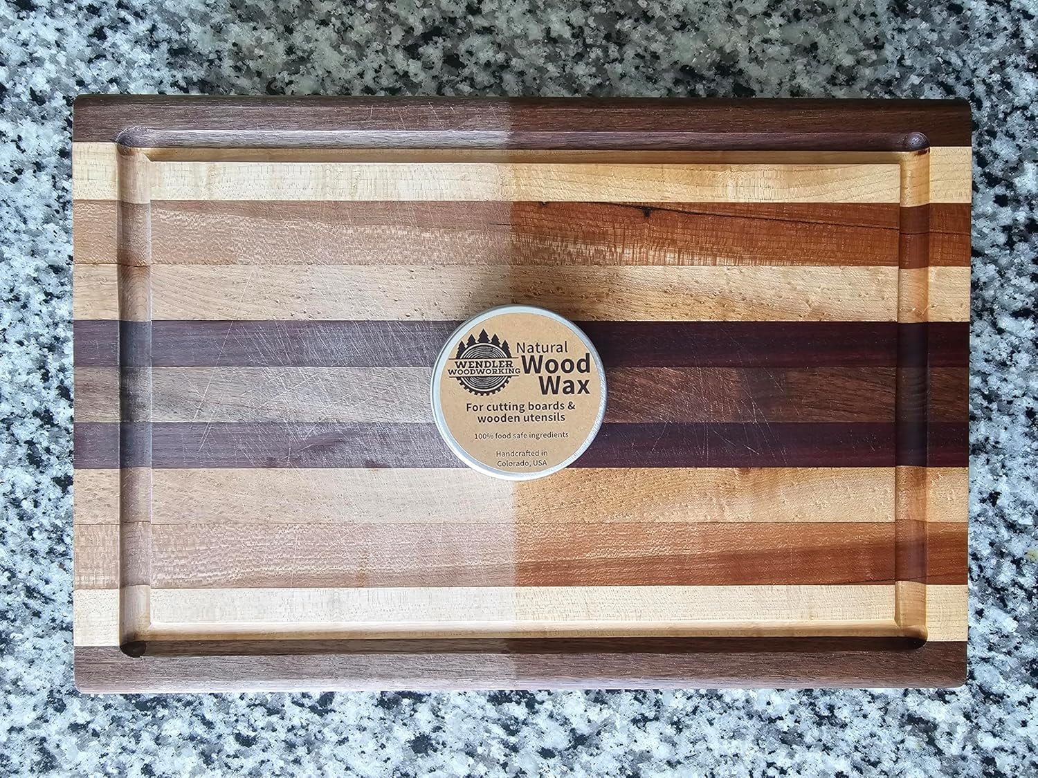RGHJAR-Natural Wood Wax (4 oz) for Cutting Boards, Wooden Utensils, Butcher Blocks, Wooden Surfaces - Made with Natural Beeswax and Mineral Oil, Handcrafted in USA, Food Safe, Conditioner, Wood Butte