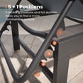 thumbnail image 4 of Pellebant Outdoor Chaise Lounge Chairs, 5-Position Adjustable, Set of 4, Dark Gray, 4 of 8