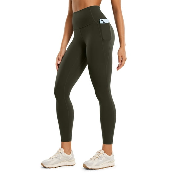 CRZ YOGA Womens Butterluxe Workout Leggings 25 Inches High Waisted Gym Yoga Pants with Pockets