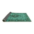 thumbnail image 2 of Ahgly Company Indoor Rectangle Medallion Turquoise Blue Traditional Area Rugs, 4' x 6', 2 of 4