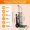 thumbnail image 4 of RXFSP 661 lb Capacity Electric Stair Climbing Hand Truck, Black, 4 of 10