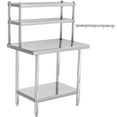 thumbnail image 2 of Dextrus Stainless Steel Table with Overshelves, 36" X 24" Work Table with 36" X 12" Shelf, Metal Table Prep Table for Home Kitchen Restaurant Garage Warehouse, 2 of 8