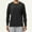 Black, variant on Men's Ultra Soft Bamboo Viscose T-Shirt Curve Hem Lightweight Cooling Long Sleeve Casual Basic Tee Shirt
