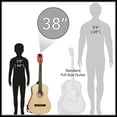 thumbnail image 4 of Ashthorpe 38-Inch Beginner Acoustic Guitar - Natural, Complete Starter Kit with Gig Bag, Extra Strings, Strap, and Lessons, 4 of 8