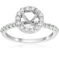 thumbnail image 1 of 1/2ct Diamond Halo Engagement Ring Setting 14K White Gold Semi Mount Jewelry, 1 of 3