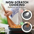 thumbnail image 6 of Extra-Large 6-Piece Wooden Spoon Set - Smooth Teak Cooking Utensils - Comfort-Grip Non-Stick Turner, Spatula, Skimmer, Fork, Serving Spoon, 6 of 9