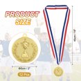thumbnail image 2 of Uxcell Gold Award Medals, Winner Medals with Neck Ribbon Trophy Style for Team Sports Games Competitions Gold, 2 of 7