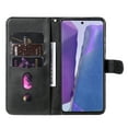 thumbnail image 3 of Case for Samsung Galaxy Note 20 5G Zipper Pocket Wallet Leather Case Magnetic Closure Flip Cover - Black, 3 of 5