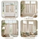 thumbnail image 4 of Cortinas de cocina Jinchan de lino a rayas, 90 cm de longitud, 2 paneles, 4 of 9