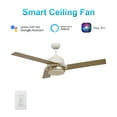thumbnail image 3 of Trifecte 52" 3 Blades Smart Ceiling Fan with Wall Control and Light Kit Included, 3 of 7