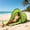 Green, variant on VVQ Up Sun Shelter Tent, Foldable Beach Shade Canopy for Fishing Gardening Rest, Portable UV Protection Tent for Outdoor Camping Hiking, 142x72cm One Person, White