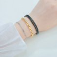 thumbnail image 4 of Fashion Stainless Steel Men Curb Cuban Chain Bracelet Women Bracelet On Hand For Couple Unisex Wrist Hand Jewelry Gift Party, 4 of 5