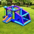thumbnail image 1 of Patiojoy Alien Bounce House Kids Jump Slide Ball Pit Inflatable Bouncer Without Blower, 1 of 5