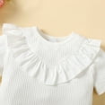 thumbnail image 5 of 3T Baby Girls Clothes 4T Girls 2PCS Summer Outfits Set Toddler Girl Short Sleeve Top Shorts Set White, 5 of 8