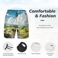thumbnail image 3 of Fotbe Countryside Farm Cow Traje de Baño para Hombre – Shorts de Natación de Secado Rápido con Forro y Bolsillos-X-Large, 3 of 6