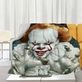 thumbnail image 3 of Jbralid Halloween Throw Blanket Horror Movie Film Character Soft Flannel Blanket for Sofa Bed Couch Chair or Dorm 60x80 in, 3 of 5
