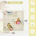 thumbnail image 2 of Spring Birds Watercolor Baby Muslin Washcloths Soft Absorbent Face Towel, 3 PCS Colorful Flowers Branch Burp Cloths Cotton Bath Wipes Infant Wash Cloth for Newborn Boys Girls 12x12 inches, 2 of 7