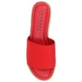 thumbnail image 5 of Journee Womens Rosey Wedge Heel Espadrille Sandals, Widths Available, 5 of 9