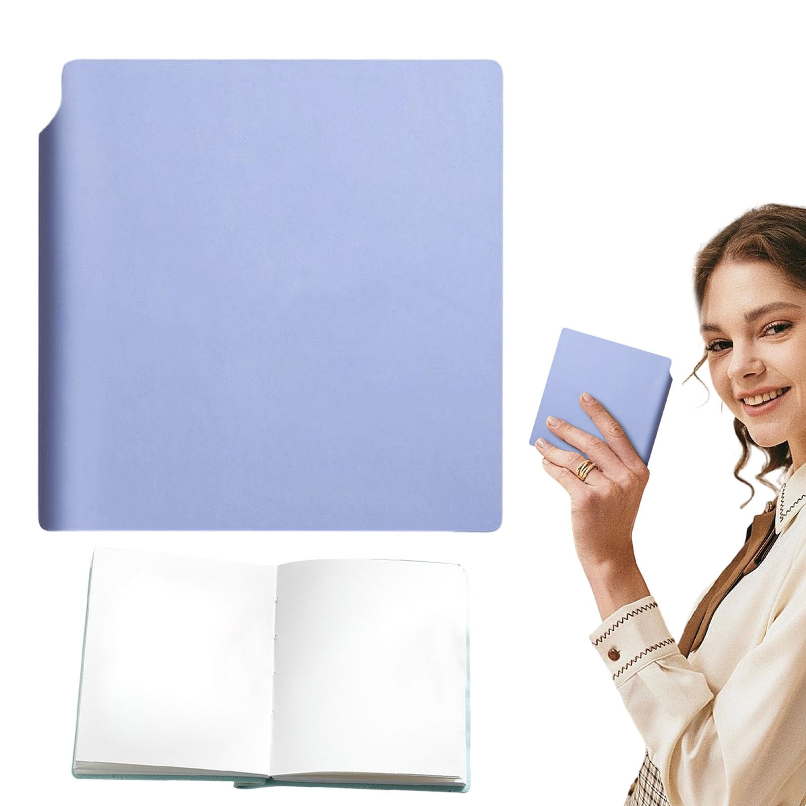 Mini Pocket Notebooks,Small Softcover Square Blank Note Pads Unlined Little Journals Notebooks for Adults Men Women Writing Note Taking Planning Travel Diary,100Sheets/200Pages, 6Pcs(Multicolor,4x4")