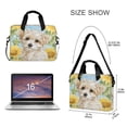 thumbnail image 3 of 16" Laptop Briefcase, Detachable Anti-Slip Shoulder Strap, Multi-Compartment Work Travel Bag Cute Cream-colored Maltipoo Puppy, 3 of 8