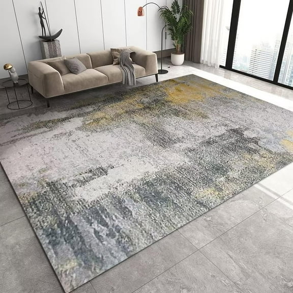 Rough Wall Area Rugs, Black and White Abstract Apartment Carpet, Bathroom Rugs Non-Slip Wear-Resistant and Non-Fading Suitable for Living Room Study Bedroom Kitchen,2ft x 3ft