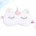 thumbnail image 4 of White Fluffy Eye Masks Unicorn Design Sleep Eyeshade Lightweight Comfortable Super Night Blindfold for Sleeping Travel Work Naps, 4 of 9