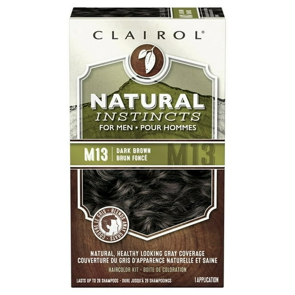 Clairol Natural Instincts Demi-Permanent Hair Color Creme and Dye for Men, Multiple Hair Colors, 1 Application