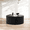 Black, variant on Kevinplus  Modern Round Nesting Coffee Table Set of 2, Wooden Circle Accent Tables for Small Spaces Living Room, Bedroom, Natural Burl