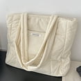 thumbnail image 3 of Bolso Ligero para Mujer Bolso Compras Femenino Suave Gran Capacidad (blanco), 3 of 9