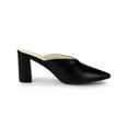 thumbnail image 3 of BLISSFUL STEP Women's Pointed Toe Chunky Slides Mules, 3 of 7
