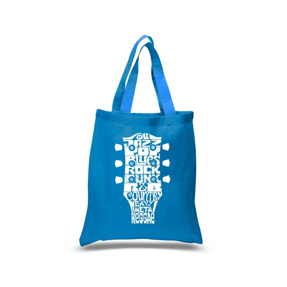 Small Word Art Tote Bag - Guitar Head Music Genres