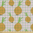 thumbnail image 2 of Ambesonne Cartoon Fabric by the Yard Upholstery, Onions on Polka Dots, 2 Yards, Pale Pink Multicolor, 2 of 5