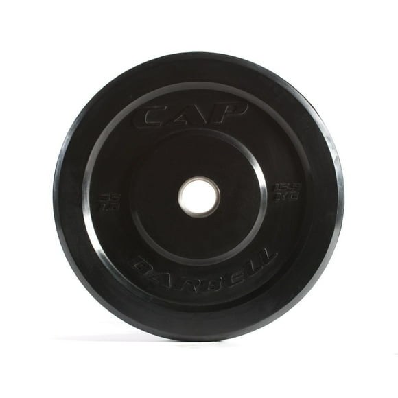 CAP Strength Olympic Rubber Bumper Plate, 35 lb Single