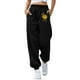 thumbnail image 1 of Gibobby pantalones de mujer de mezclilla Pantalones de mujer Cintura media Batterflies negros Estampados Pantalones largos Pantalones de oficina de trabajo informales sueltos (Amarillo, XXL), 1 of 5