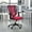 Burgundy Mesh, variant on Emma + Oliver High Back Designer White Mesh Executive Ergonomic Office Chair - Adjustable Arms