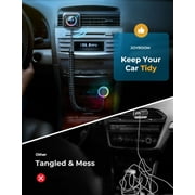 JOYROOM Bluetooth 5.3 Car Wireless FM Transmitter Adapter, 3-Port PD & QC 3.0 USB C Charger, Radio Aux Handsfree Car Kit, Music Player with Air Vent Clip