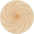 thumbnail image 1 of Ahgly Company Tapis d'Intérieur Rond Lavable en Machine Orange Transitionnel, 3 Pieds Rond, 1 of 7
