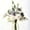 Blue-dahlia, variant on Fake Artificial Flowers Arrangements Centerpiece Table Decorations Like Real Silk Flowers Bouquets Wedding Centerpieces for Table Faux White Blue Dahlia Home Kitchen Garden Party Decor