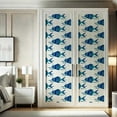 thumbnail image 4 of S4Sassy Self-Stick Decorative Boho Wallpaper, Fish Motif Wall Paper, Textured Vinyl Waterproof Contact Paper, Teal, 25"X120" Removable Renter Friendly Wall Covering For Bedroom, Dining Room, 4 of 9