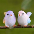thumbnail image 2 of Langgg 8Pcs Artificial Feather Birds Cartoon Small Ornament Fake Simulation Miniature Animal Figurines Wedding Birthday, 2 of 6