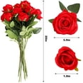15 Rosas Artificiales de Seda con Tallos Largos, Adornos y Regalos para Boda, Fiesta, Decoración ...