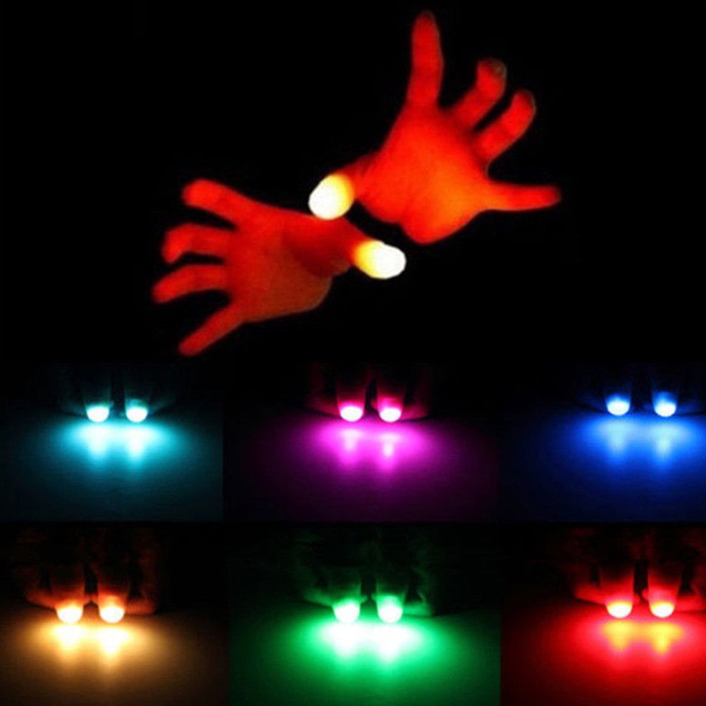 Hilai Magic Fingers de Flash Doigts Lumineux des Doigts de Pouce Figuring Magic Light