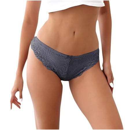 Bigersell Cheeky Underwear for Women Clearance Seamless Panties Women Tangas Panty Style P-1450 Spandex Thong Panties Ladies Thong Underwear Briefs High Waist Women s Panties Blue L