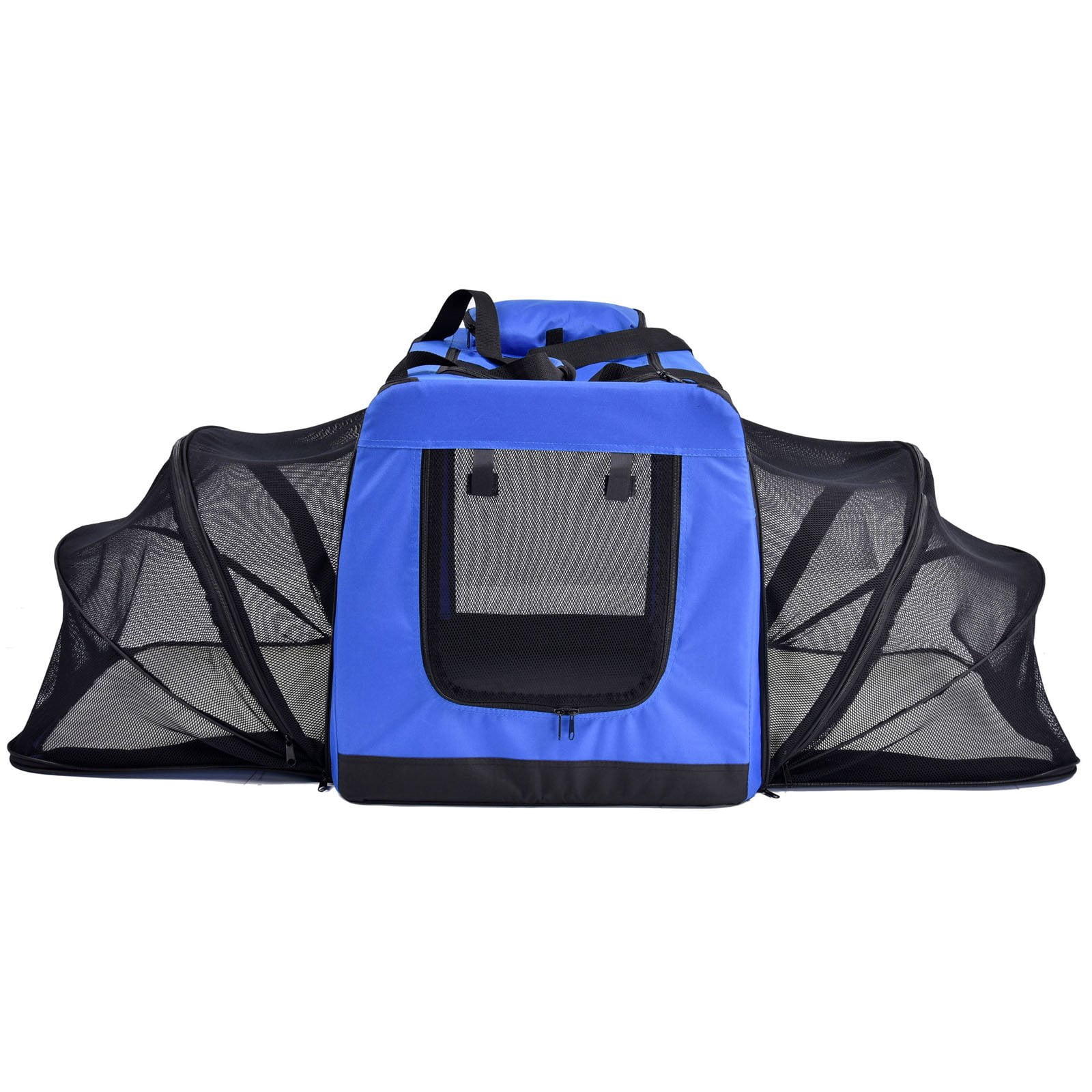 Pet Life ® 'Hounda Accordion' Metal Framed Soft-Folding Collapsible Dual-Sided Expandable Pet Dog Crate